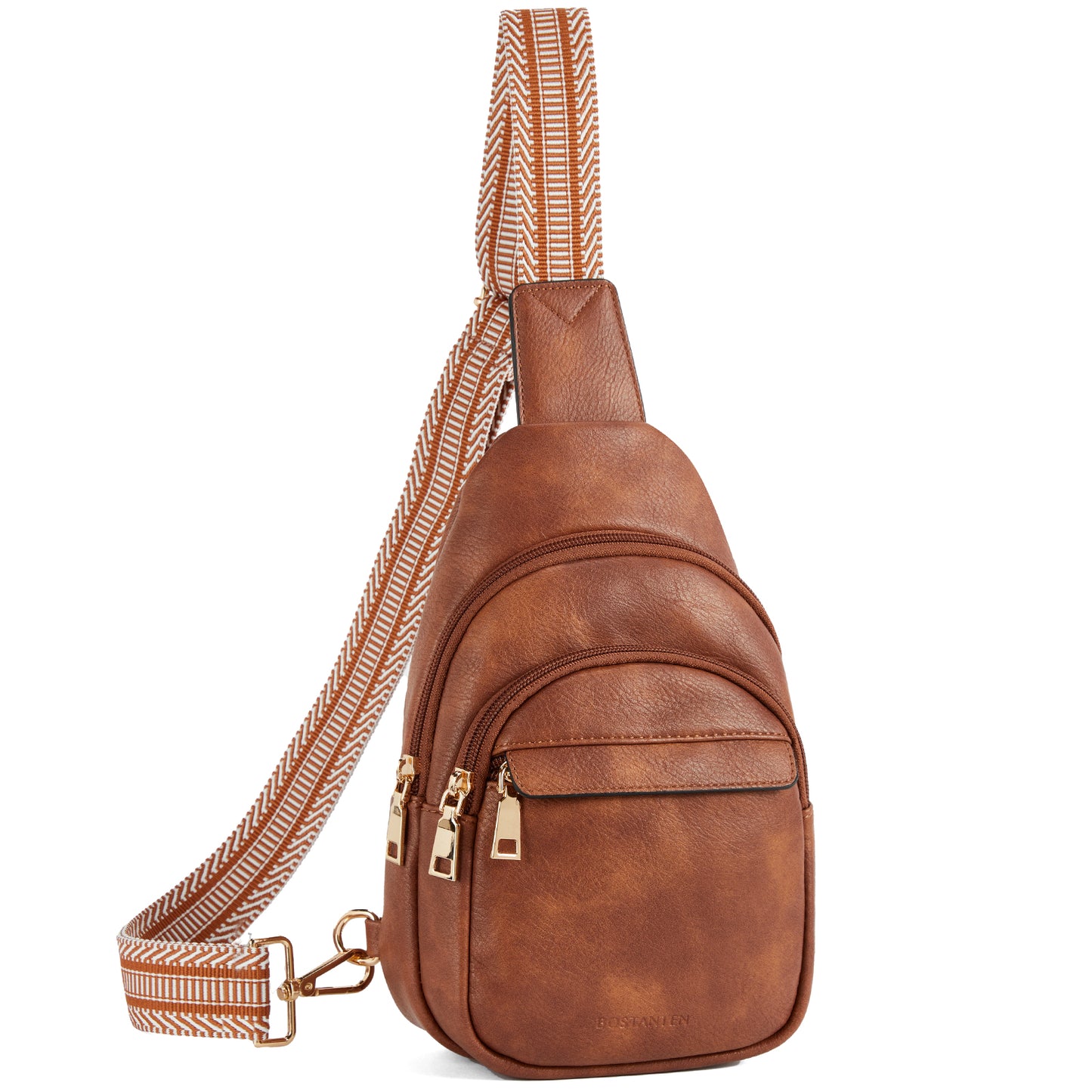 BOSTANTEN Small Sling Bag for Women Leather Crossbody Bags Fanny Pack Chest Bag for Travel