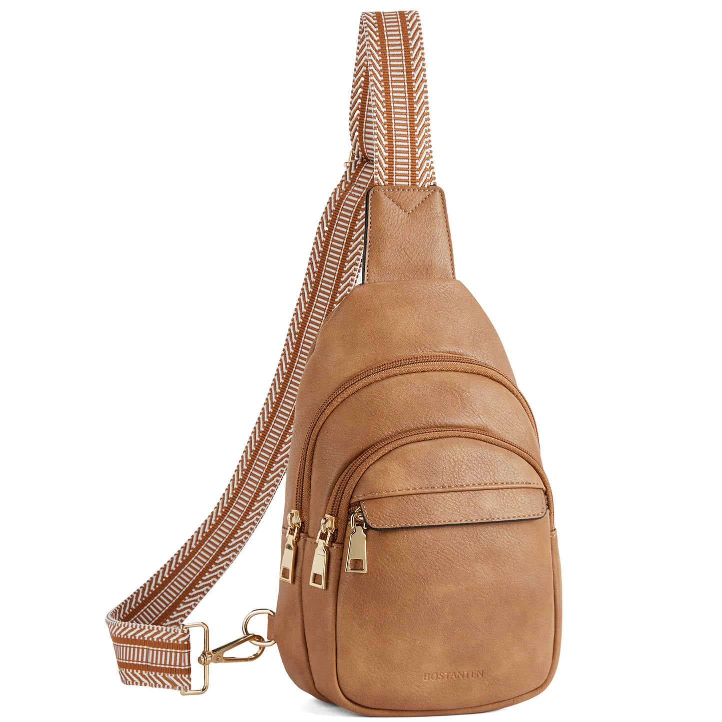 BOSTANTEN Small Sling Bag for Women Leather Crossbody Bags Fanny Pack Chest Bag for Travel