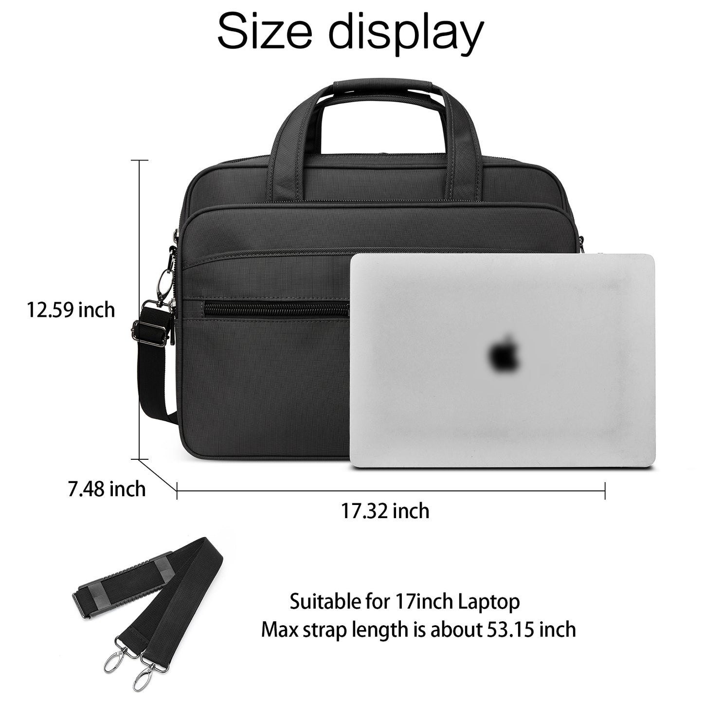 BOSTANTEN Briefcases for Men 17 inch Laptop Bag for Men Messenger Bag Computer Bags Expandable Business Office Work Bag