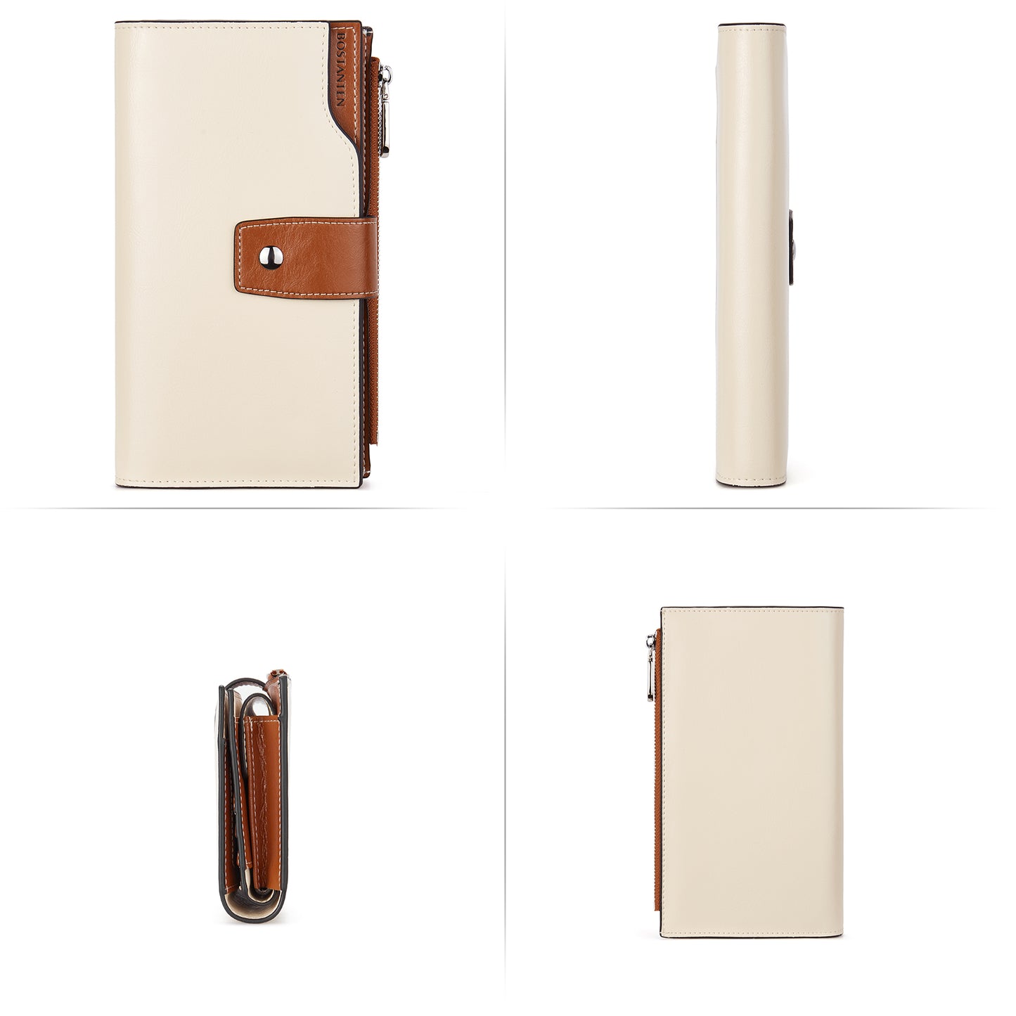 BOSTANTEN Womens Leather Wallets RFID Blocking Large Capacity Card Holder Phone Clutch