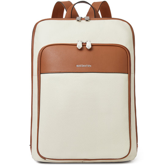 BOSTANTEN Leather Laptop Backpack for Women 15.6 inch Computer Bag