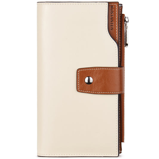 BOSTANTEN Womens Leather Wallets RFID Blocking Large Capacity Card Holder Phone Clutch