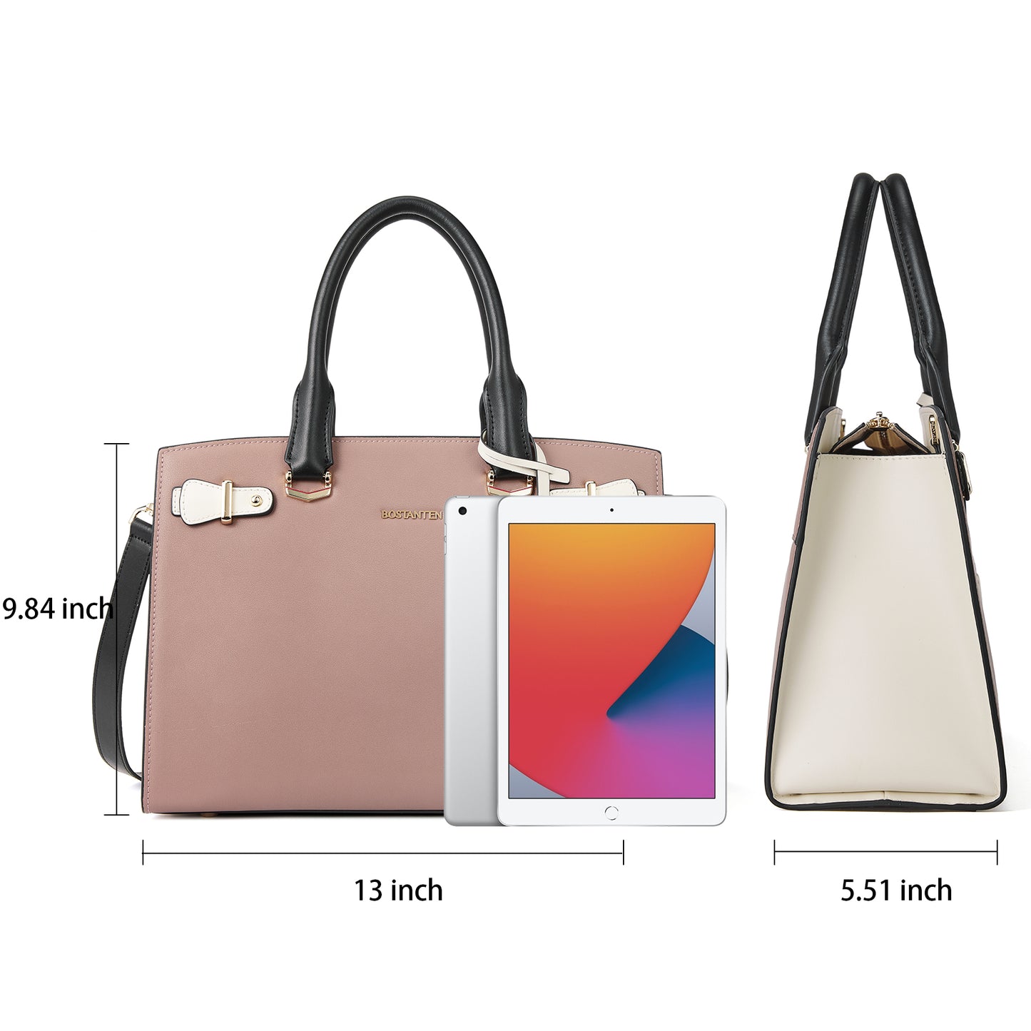 BOSTANTEN Women Leather Handbag Designer Satchel Purses Top Handle Shoulder Totes Crossbody Bag