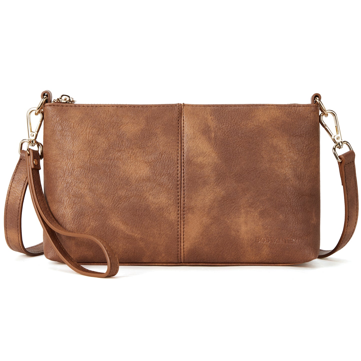 BOSTANTEN Small Purses for Women Crossbody Bags Leather Wristlet Purses Envelope Clutch Purse