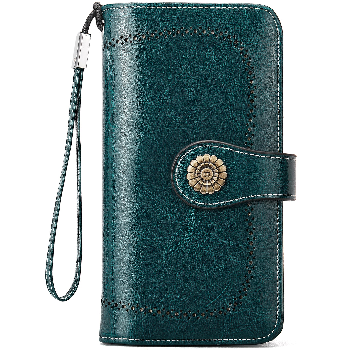 BOSTANTEN Womens Wallet Genuine Leather Large Capacity Wristlet Clutch Purse Credit Card Holder with RFID Blocking