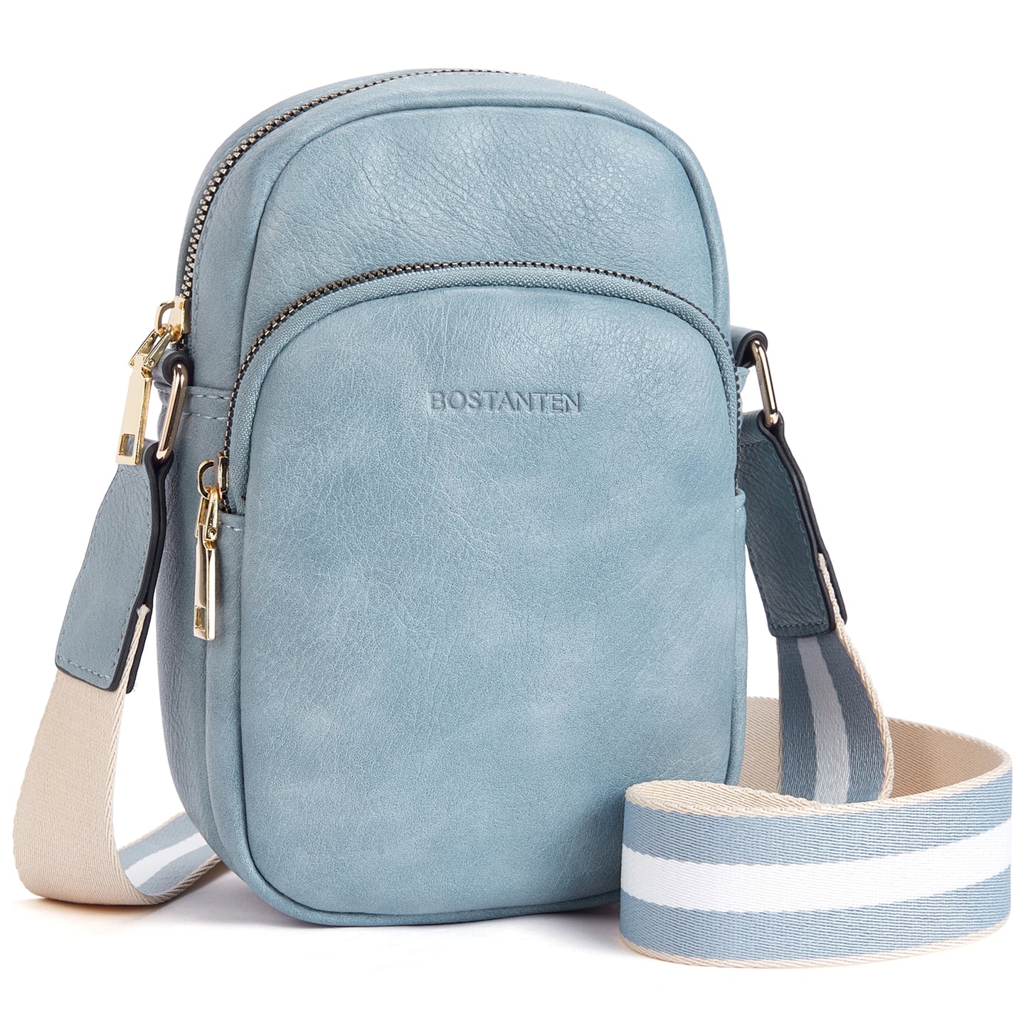 BOSTANTEN Small Crossbody Bags for Women Designer Zip Cell Phone Purse Shoulder Handbags Wallet with Card Slots