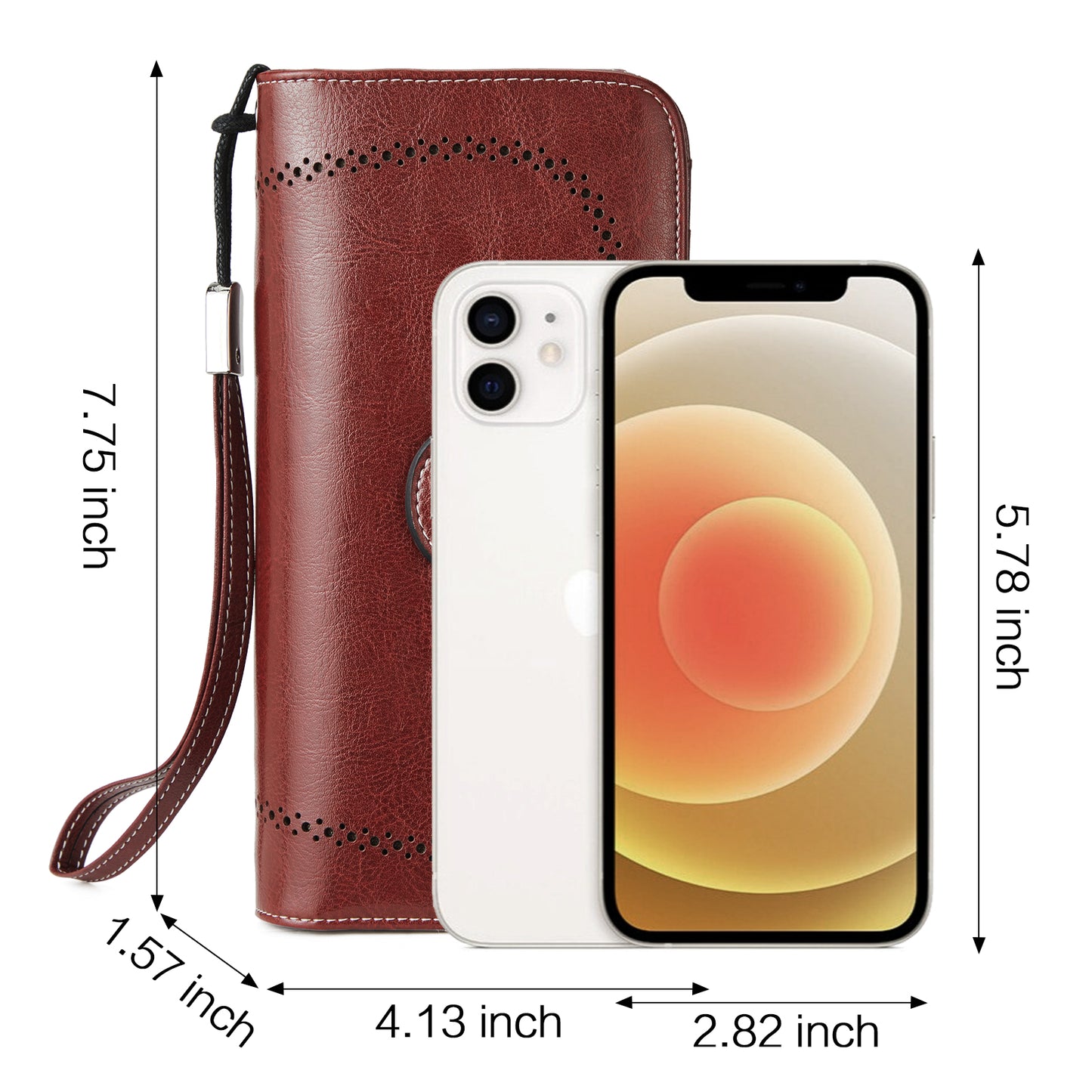 BOSTANTEN Womens Wallet Genuine Leather Large Capacity Wristlet Clutch Purse Credit Card Holder with RFID Blocking