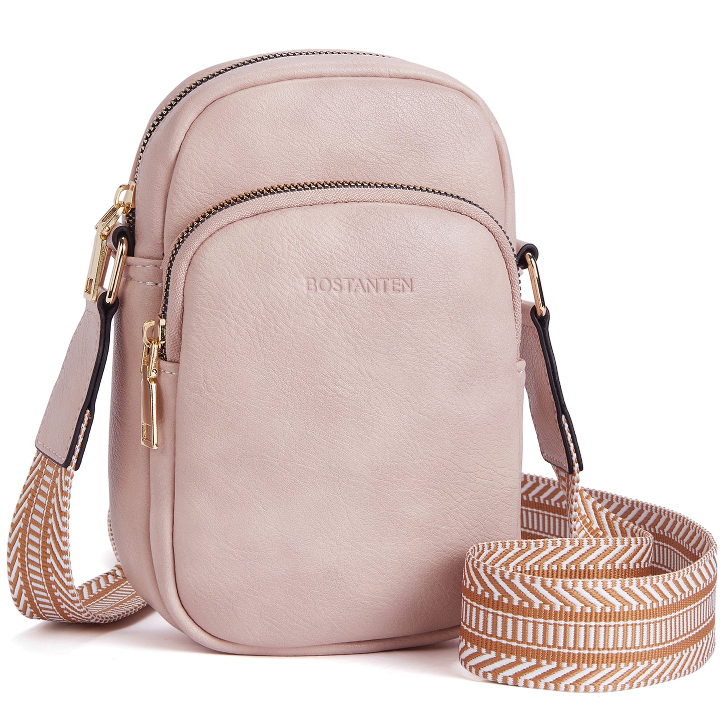 BOSTANTEN Small Crossbody Bags for Women Designer Zip Cell Phone Purse Shoulder Handbags Wallet with Card Slots