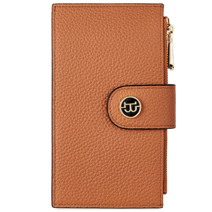 BOSTANTEN Leather Wallets for Women RFID Blocking Slim Bofild Purse Card Holder with Zipper Pocket