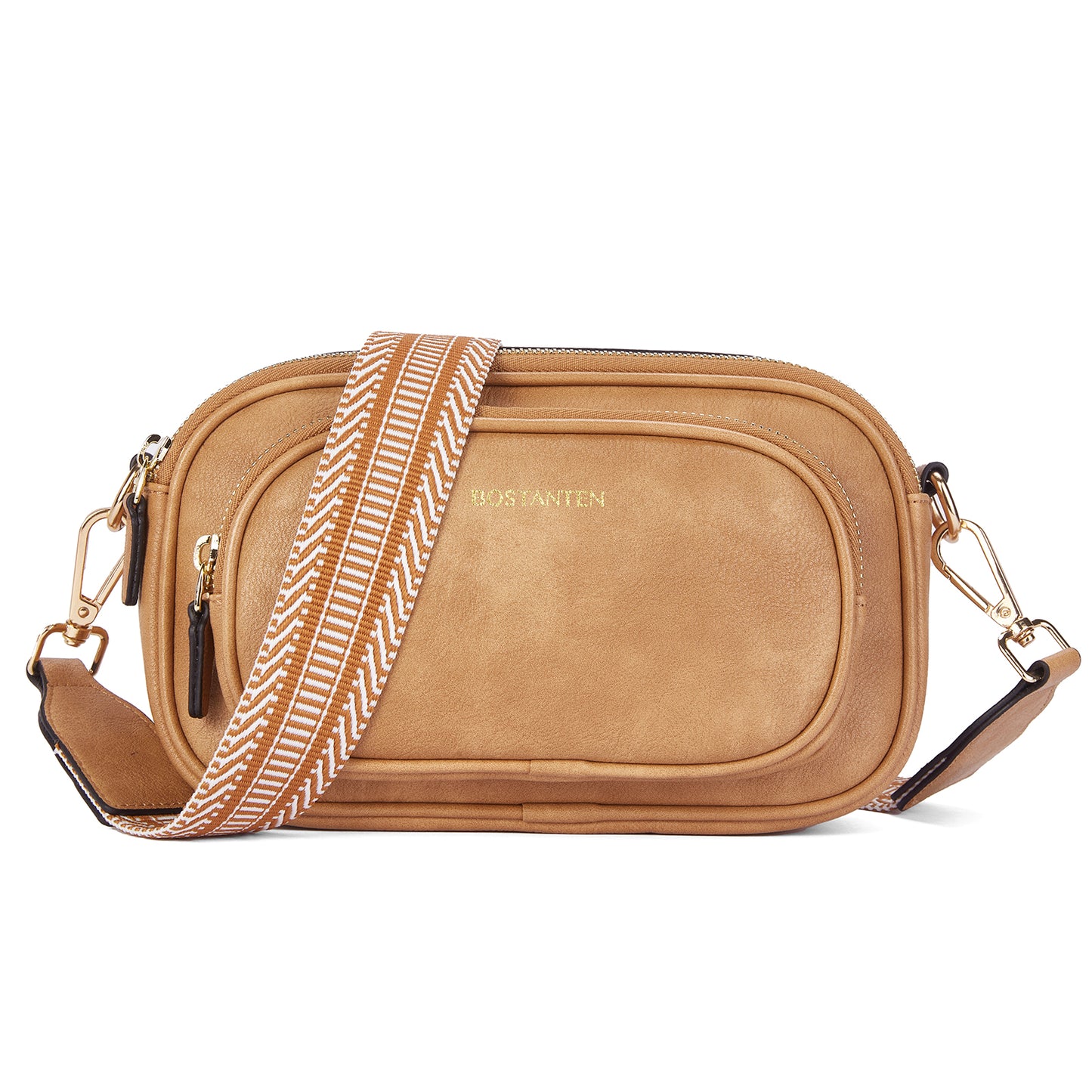 BOSTANTEN Crossbody Bags for Women Vegan Leather Purse Shoulder Handbags with Wide Strap