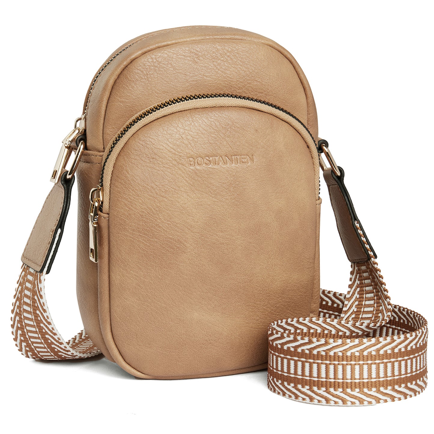 BOSTANTEN Small Crossbody Bags for Women Designer Zip Cell Phone Purse Shoulder Handbags Wallet with Card Slots
