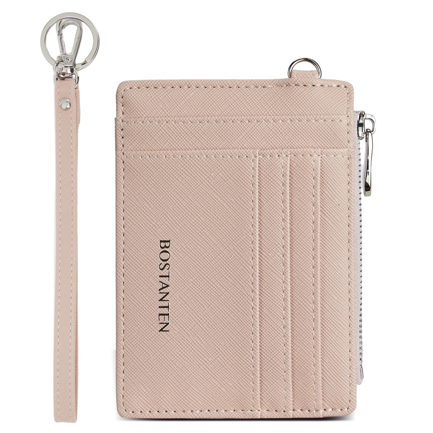 BOSTANTEN Small Wallet For Women RFID Leather Credit Card Holder Slim Wristlet Keychain Wallet With Zipper Pocket