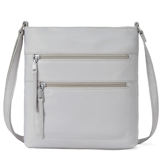 BOSTANTEN Crossbody Bags Purses for Women Trendy Soft Leather Shoulder Handbags with Adjustable Strap Zipper Pocket Medium