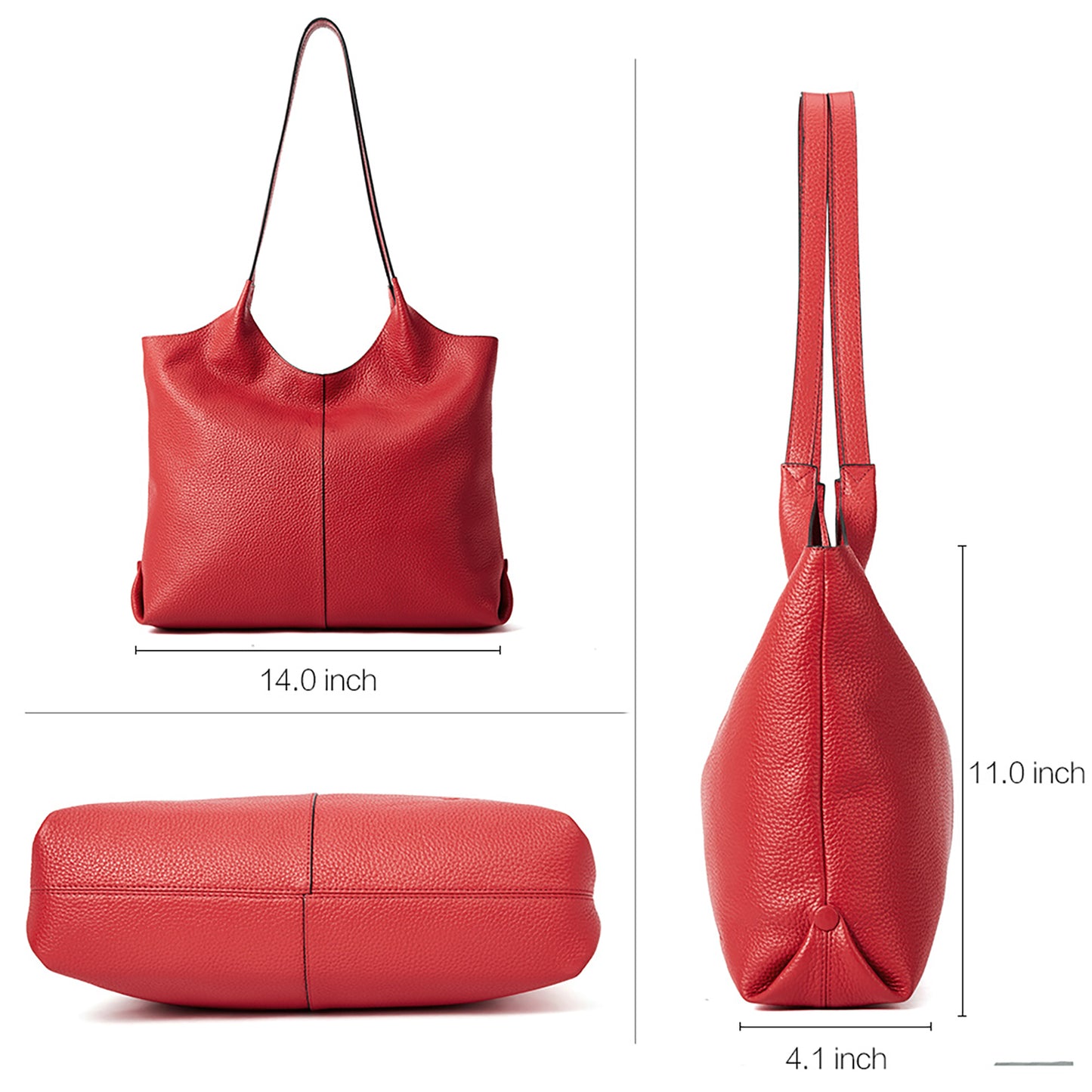 BOSTANTEN Women Handbags Designer Shoulder Tote Bag Soft Genuine Leather Top-handle Purse