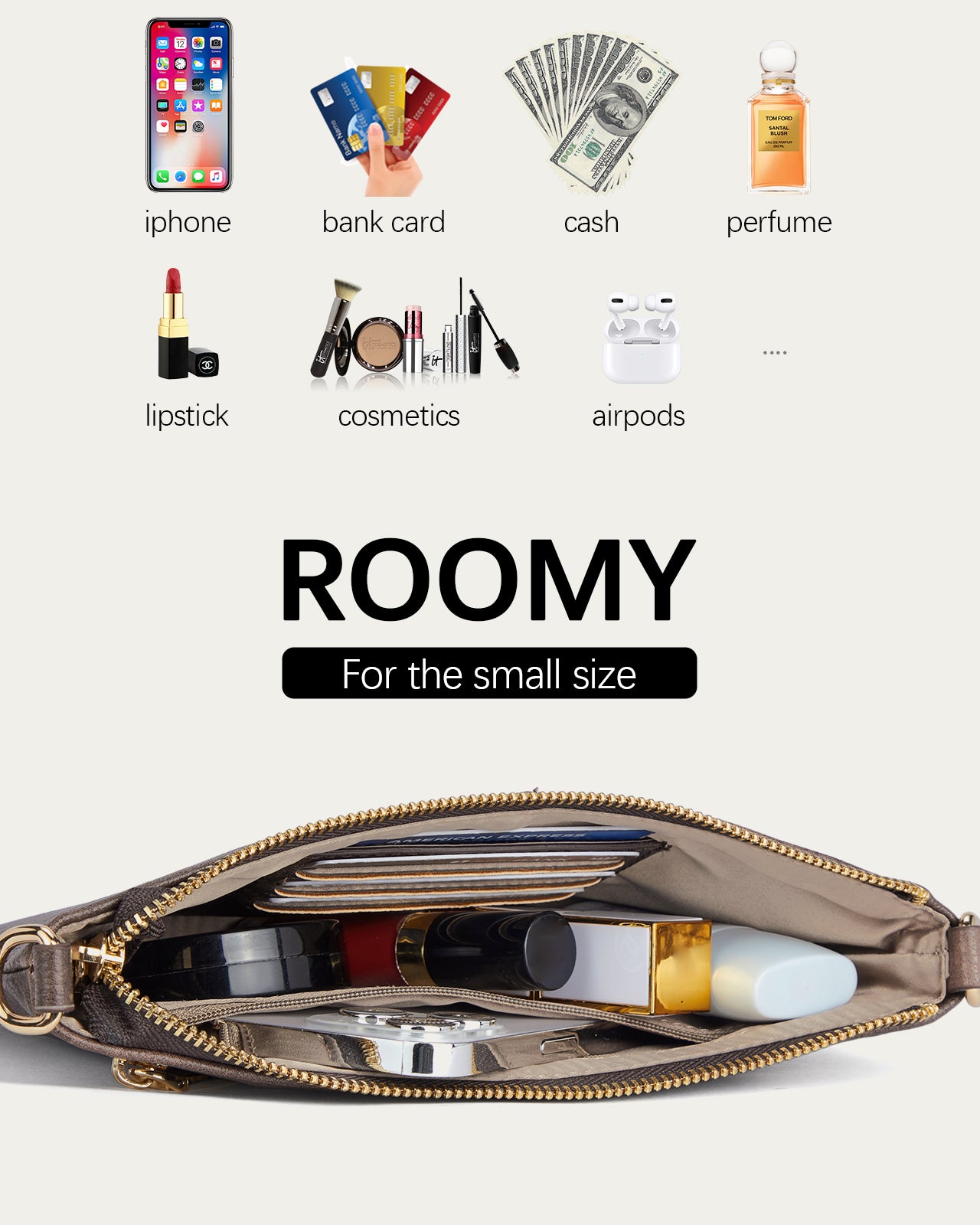 BOSTANTEN Small Purses for Women Crossbody Bags Leather Wristlet Purses Envelope Clutch Purse