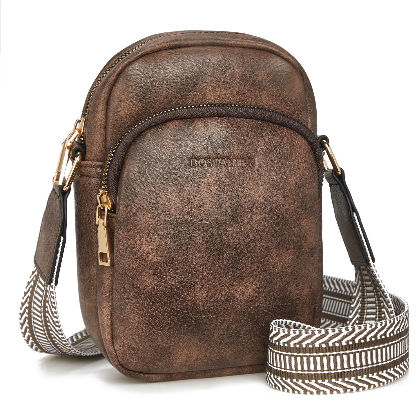 BOSTANTEN Small Crossbody Bags for Women Designer Zip Cell Phone Purse Shoulder Handbags Wallet with Card Slots
