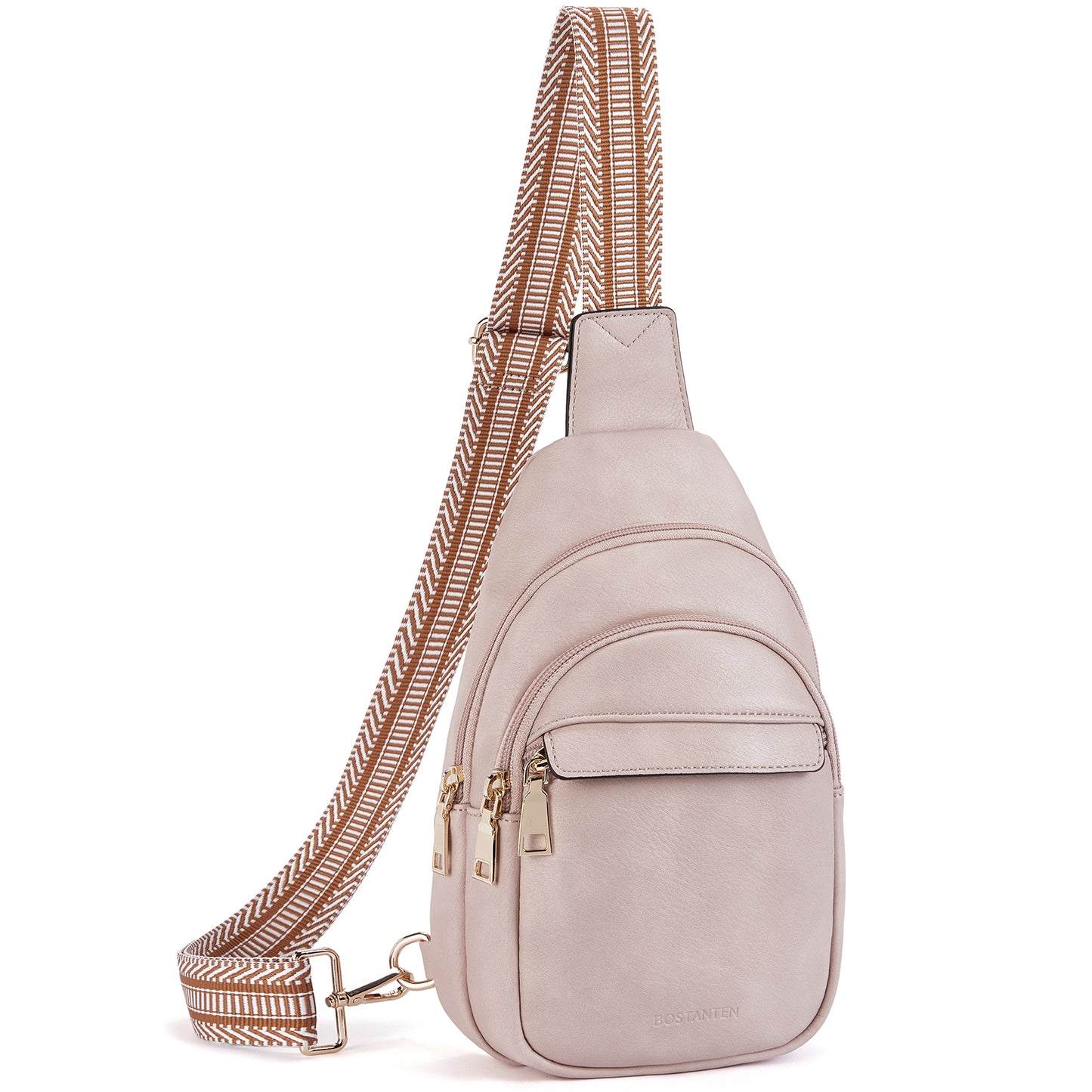 BOSTANTEN Small Sling Bag for Women Leather Crossbody Bags Fanny Pack Chest Bag for Travel