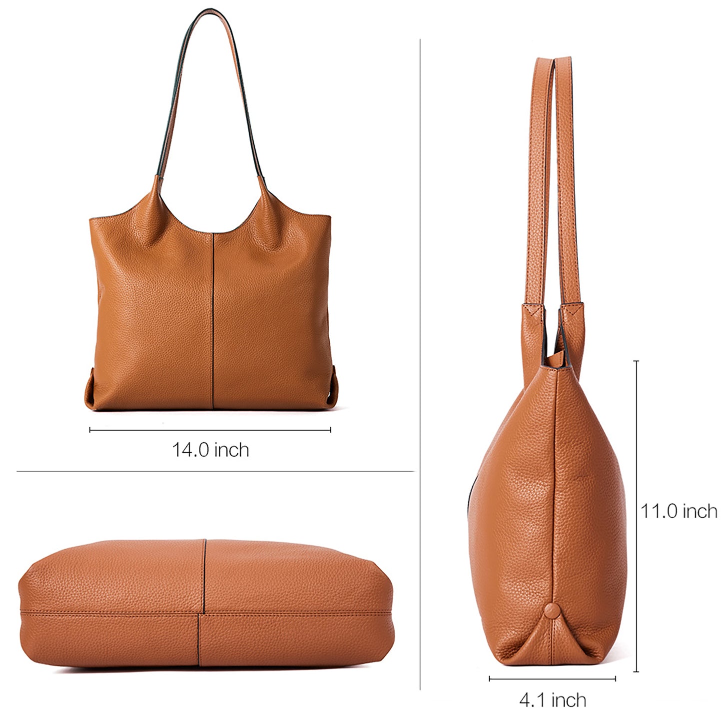 BOSTANTEN Women Handbags Designer Shoulder Tote Bag Soft Genuine Leather Top-handle Purse