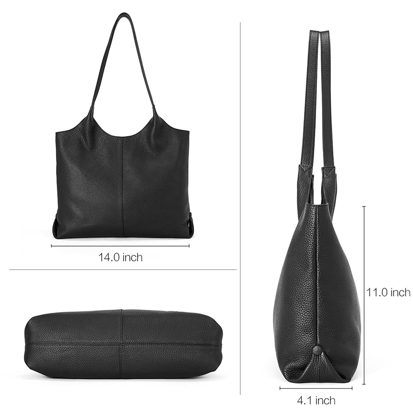 BOSTANTEN Women Handbags Designer Shoulder Tote Bag Soft Genuine Leather Top-handle Purse