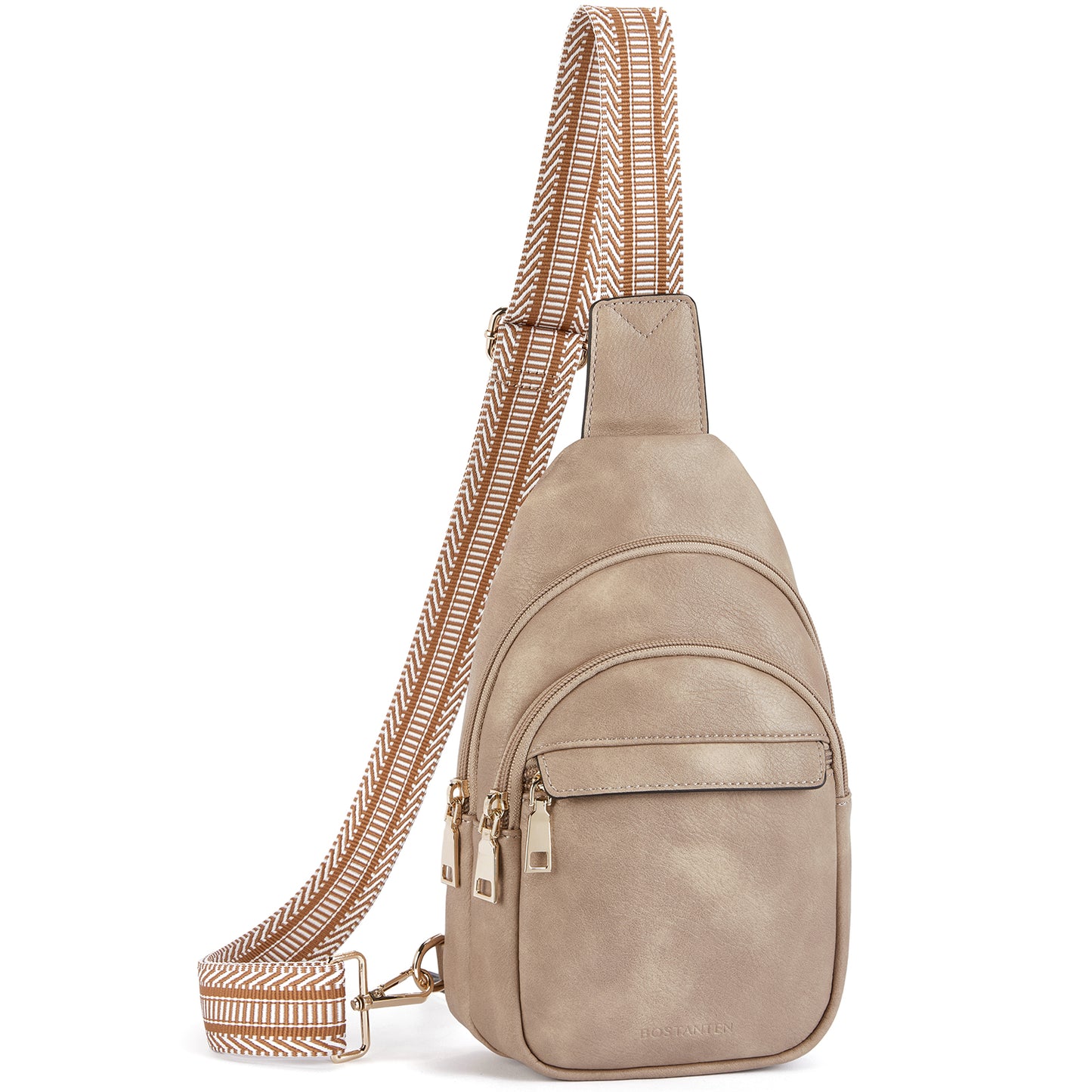BOSTANTEN Small Sling Bag for Women Leather Crossbody Bags Fanny Pack Chest Bag for Travel