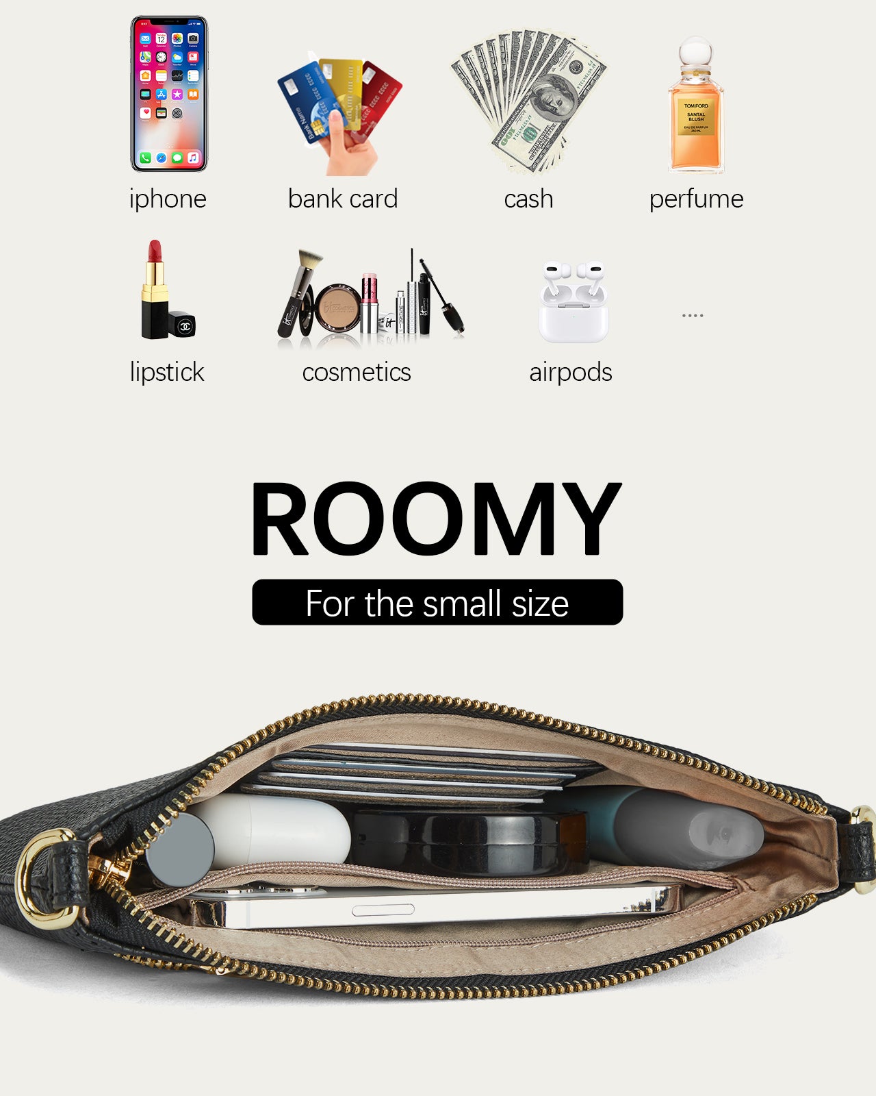 BOSTANTEN Small Purses for Women Crossbody Bags Leather Wristlet Purses Envelope Clutch Purse