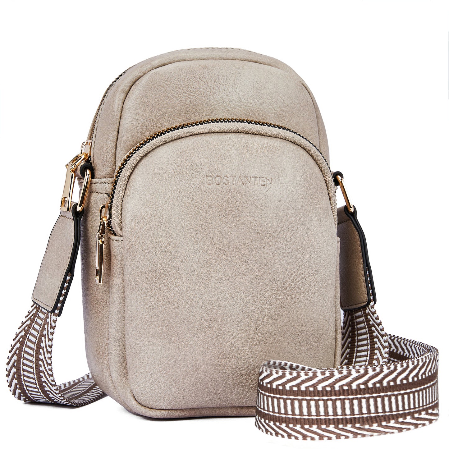 BOSTANTEN Small Crossbody Bags for Women Designer Zip Cell Phone Purse Shoulder Handbags Wallet with Card Slots