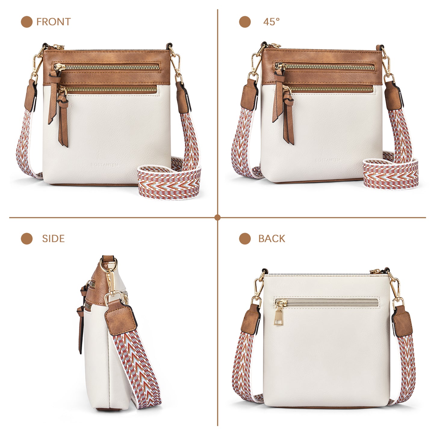 BOSTANTEN Small Crossbody Phone Purses for Women Crossbody Bags Trendy Leather Shoulder Handbag with Card Slots