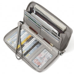 BOSTANTEN Leather Wallets for Women RFID Blocking Zip Around Credit Card Holder Phone Clutch