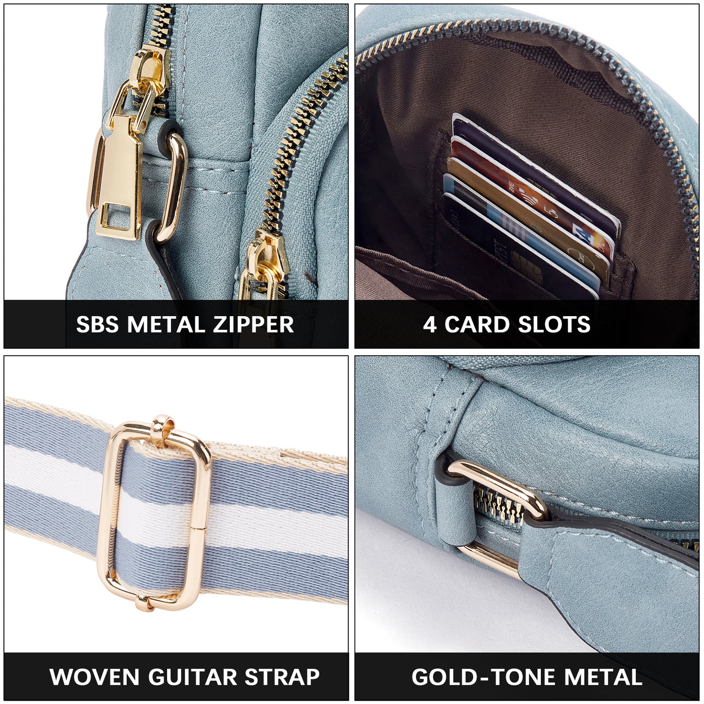 BOSTANTEN Small Crossbody Bags for Women Designer Zip Cell Phone Purse Shoulder Handbags Wallet with Card Slots
