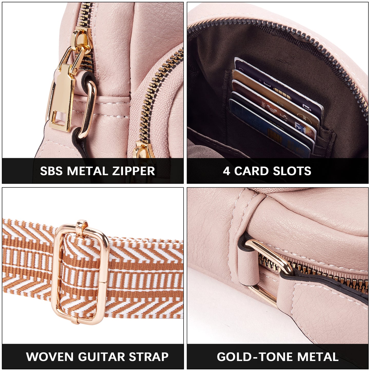 BOSTANTEN Small Crossbody Bags for Women Designer Zip Cell Phone Purse Shoulder Handbags Wallet with Card Slots