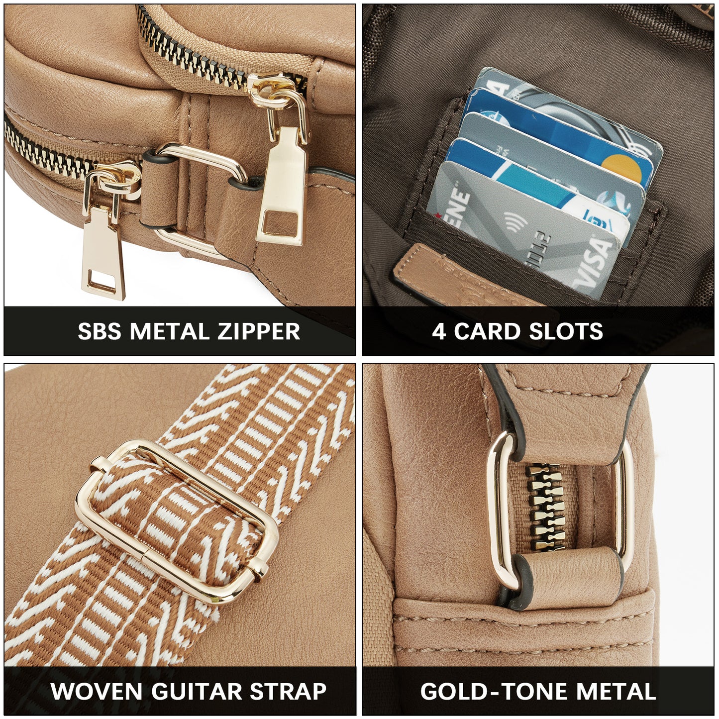 BOSTANTEN Small Crossbody Bags for Women Designer Zip Cell Phone Purse Shoulder Handbags Wallet with Card Slots