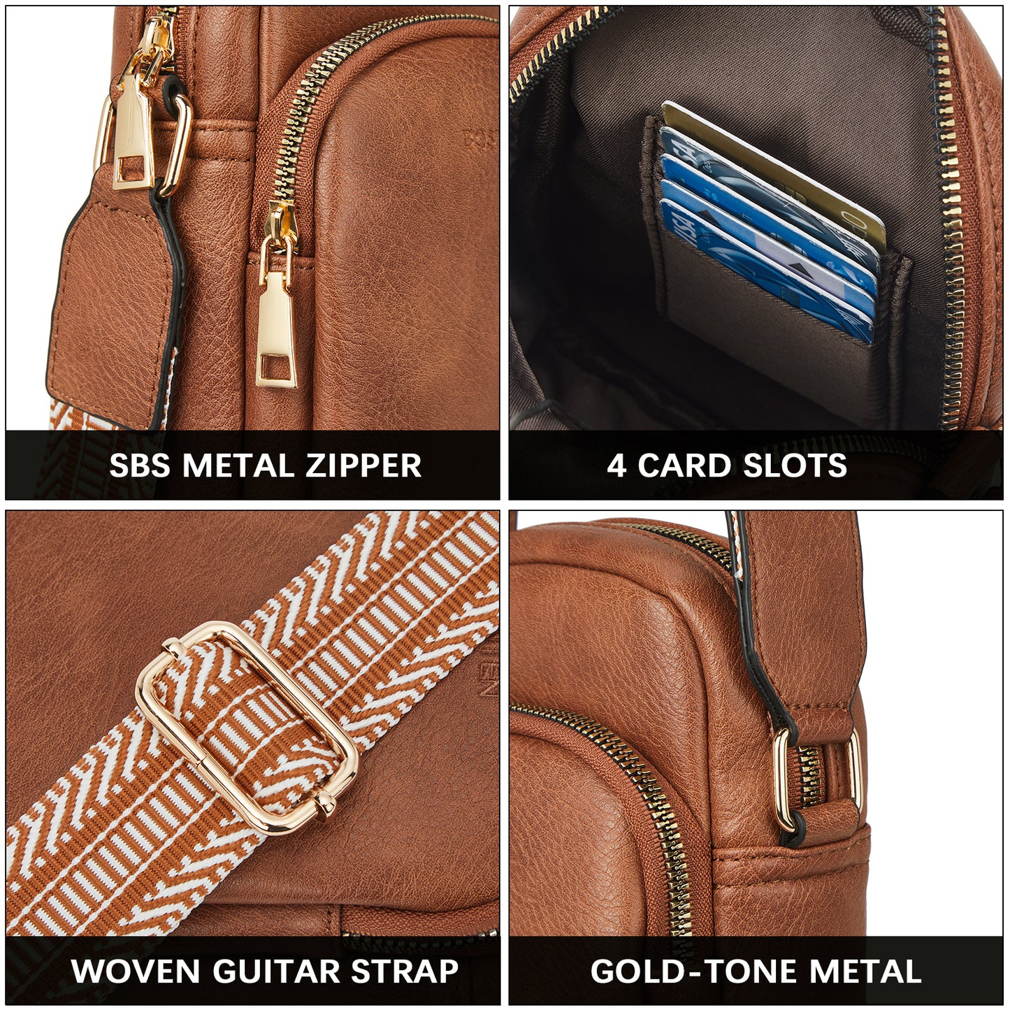 BOSTANTEN Small Crossbody Bags for Women Designer Zip Cell Phone Purse Shoulder Handbags Wallet with Card Slots