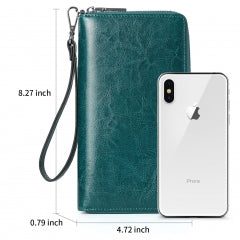 BOSTANTEN Leather Wallets for Women RFID Blocking Zip Around Credit Card Holder Phone Clutch