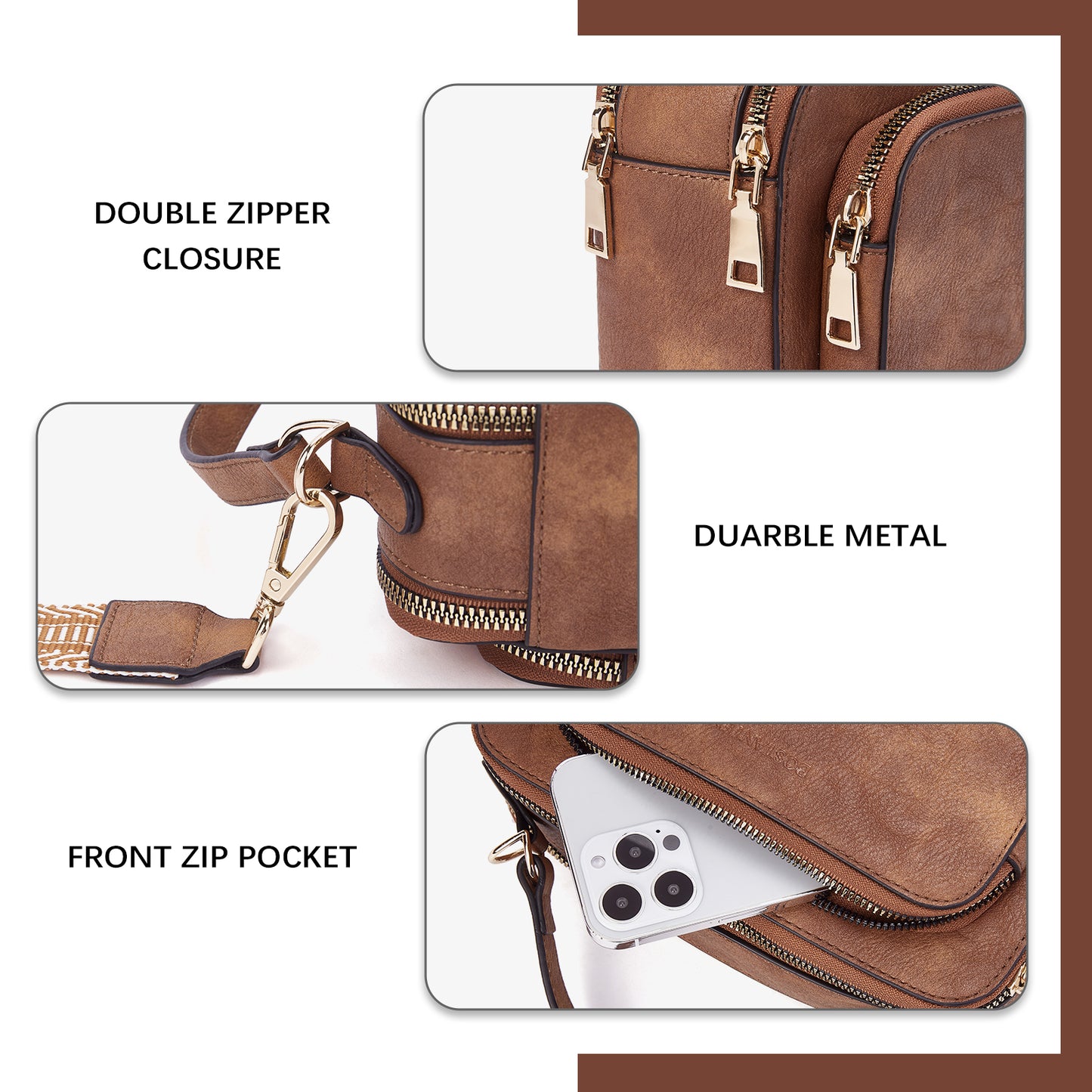 BOSTANTEN Crossbody Bags for Women Trendy Vegan Leather Purses Top Handle Shoulder Handbags with Wide Strap