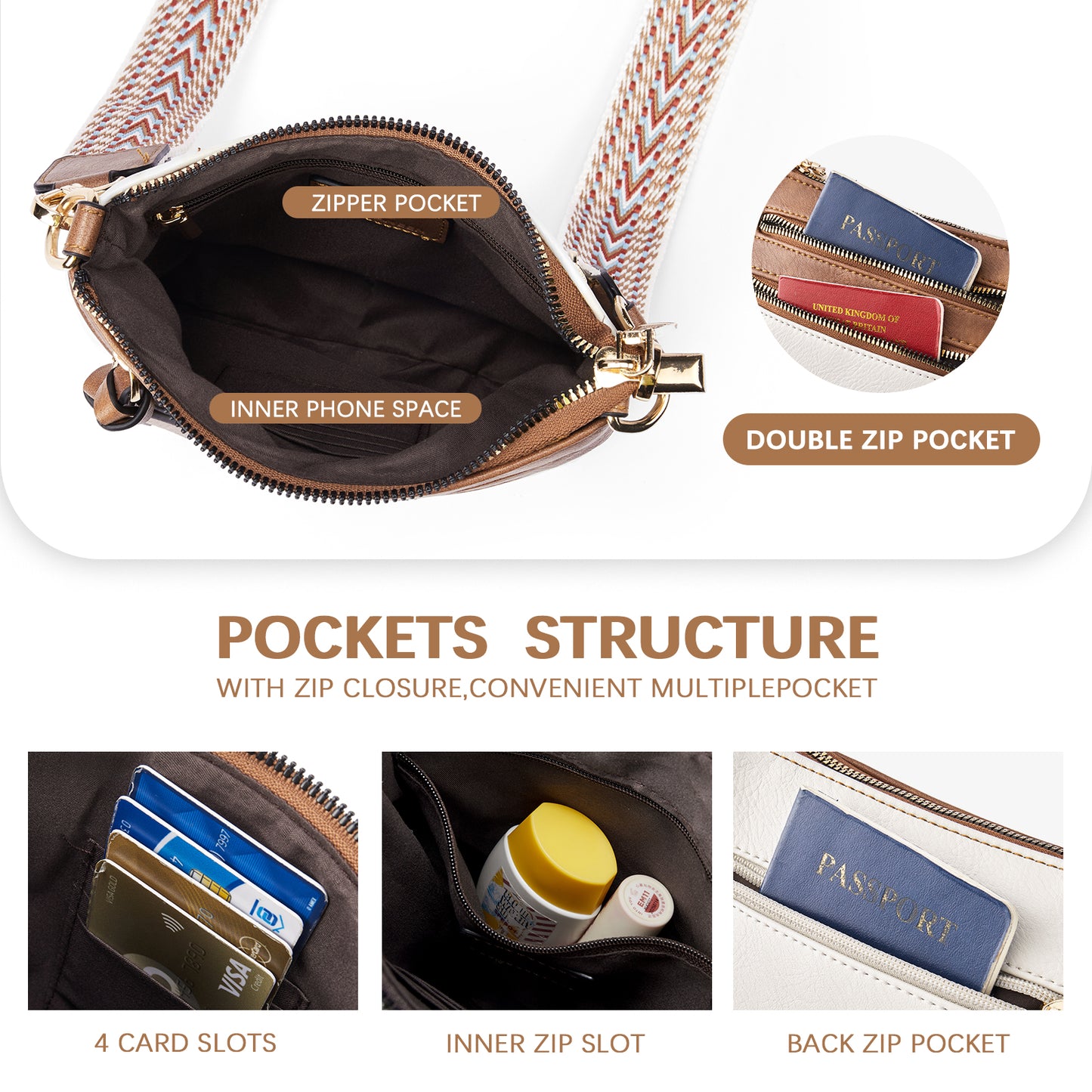 BOSTANTEN Small Crossbody Phone Purses for Women Crossbody Bags Trendy Leather Shoulder Handbag with Card Slots