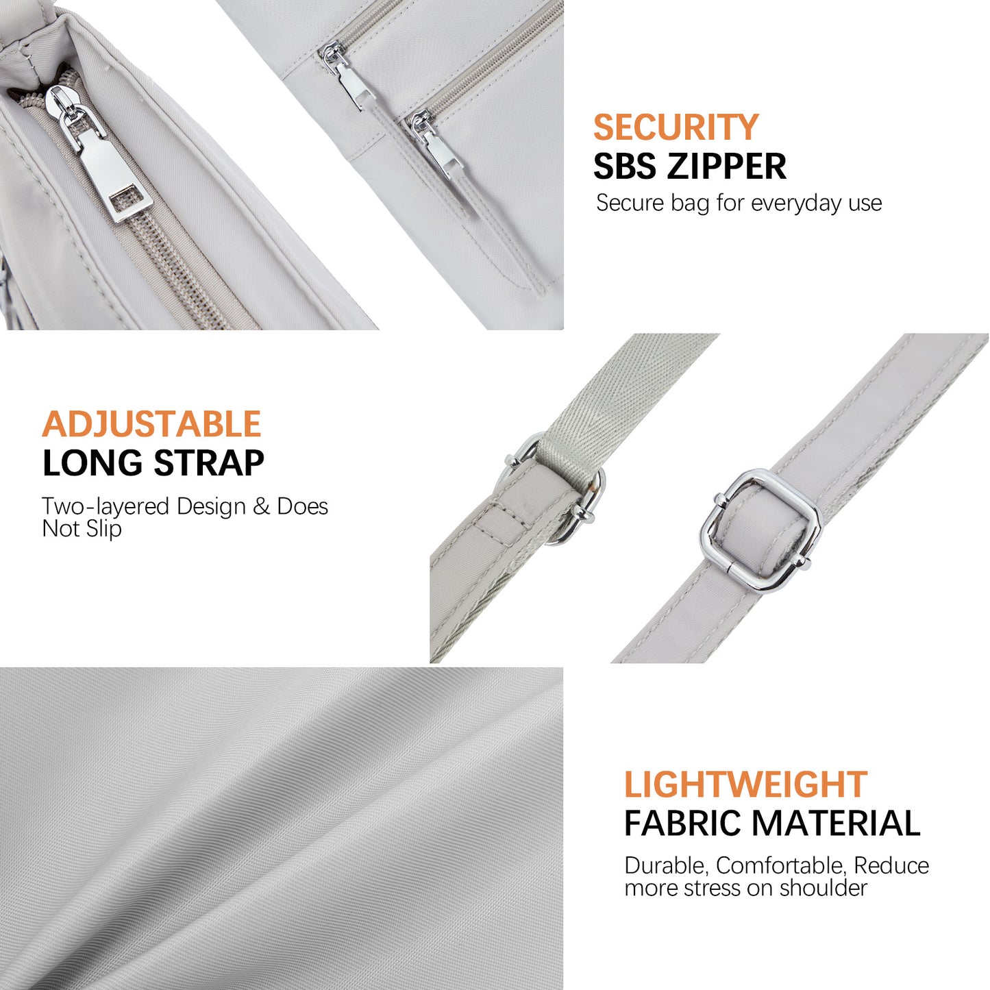 BOSTANTEN Crossbody Bags Purses for Women Trendy Soft Leather Shoulder Handbags with Adjustable Strap Zipper Pocket Medium