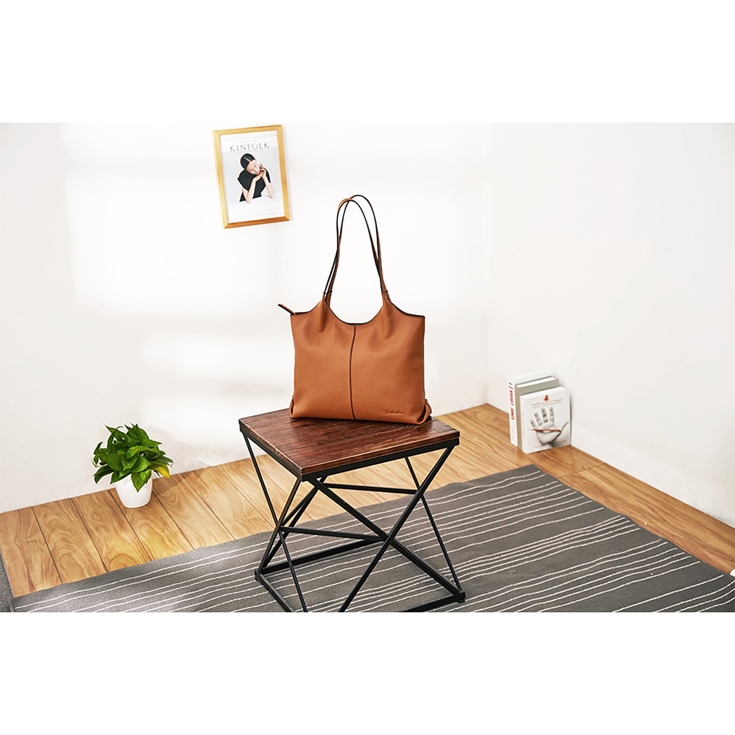 BOSTANTEN Women Handbags Designer Shoulder Tote Bag Soft Genuine Leather Top-handle Purse