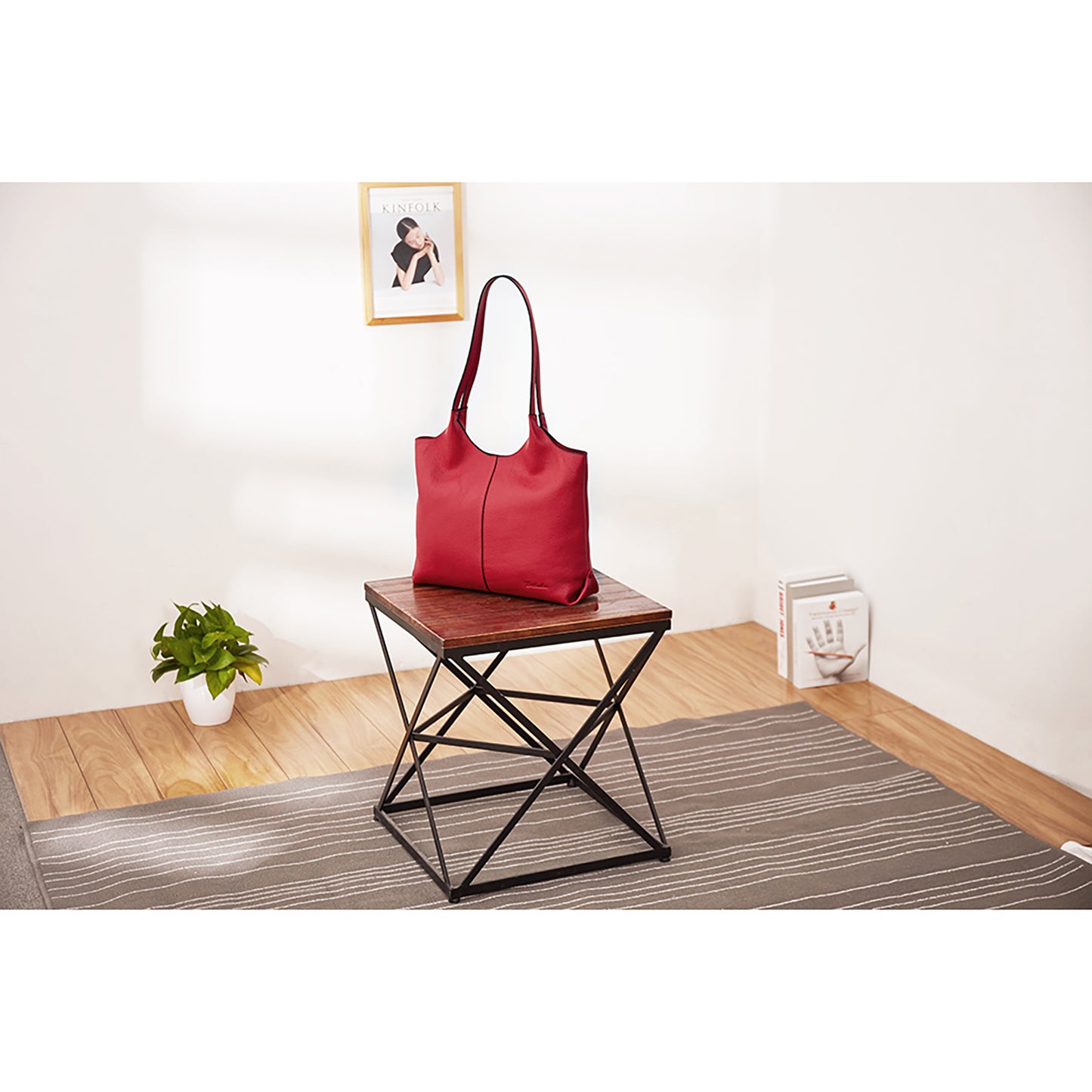 BOSTANTEN Women Handbags Designer Shoulder Tote Bag Soft Genuine Leather Top-handle Purse