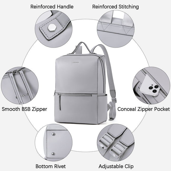 BOSTANTEN Genuine Leather Backpack Purse Fashion Casual College Travel Handbag for Women