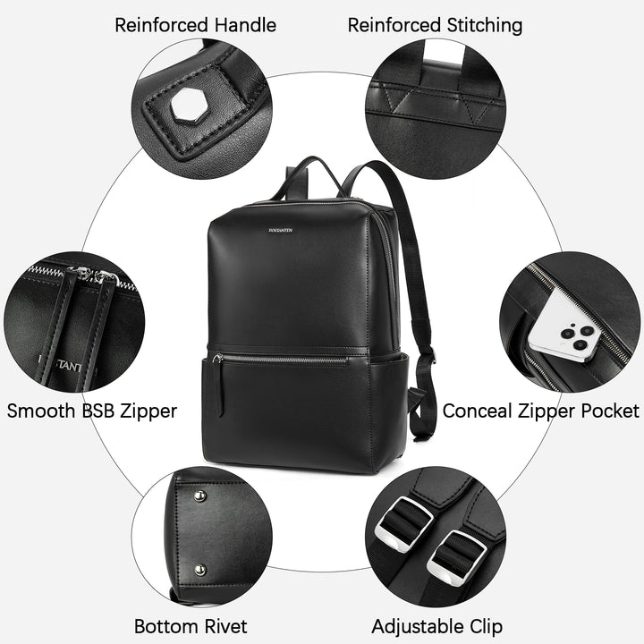 BOSTANTEN Genuine Leather Backpack Purse Fashion Casual College Travel Handbag for Women