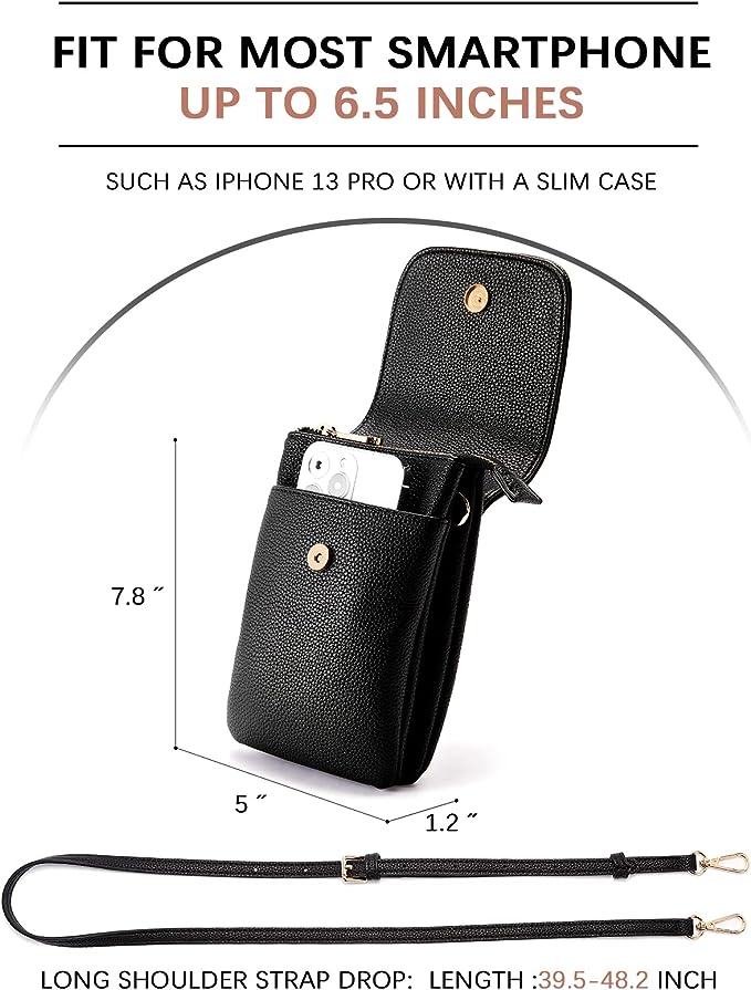 BOSTANTEN Small Crossbody Bags for Women Designer Cell Phone Bag Wallet Purses Adjustable Strap