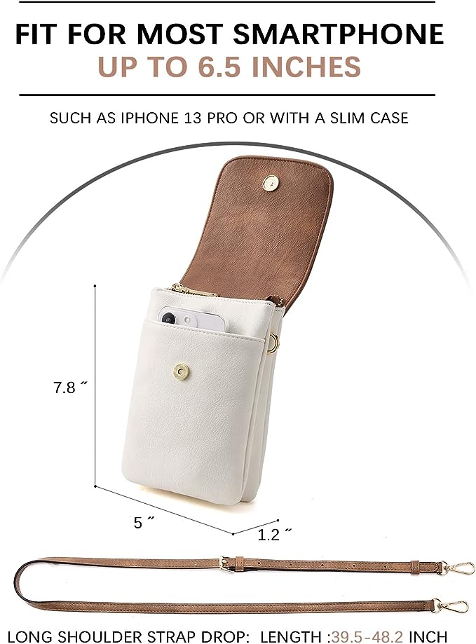 BOSTANTEN Small Crossbody Bags for Women Designer Cell Phone Bag Wallet Purses Adjustable Strap