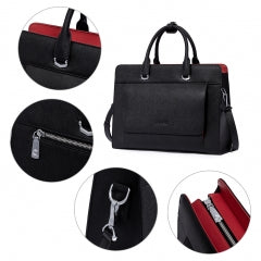 BOSTANTEN Laptop Bag for Women 15.6 inch Leather Briefcase Slim Messenger Bag Shoulder Tote Handbags