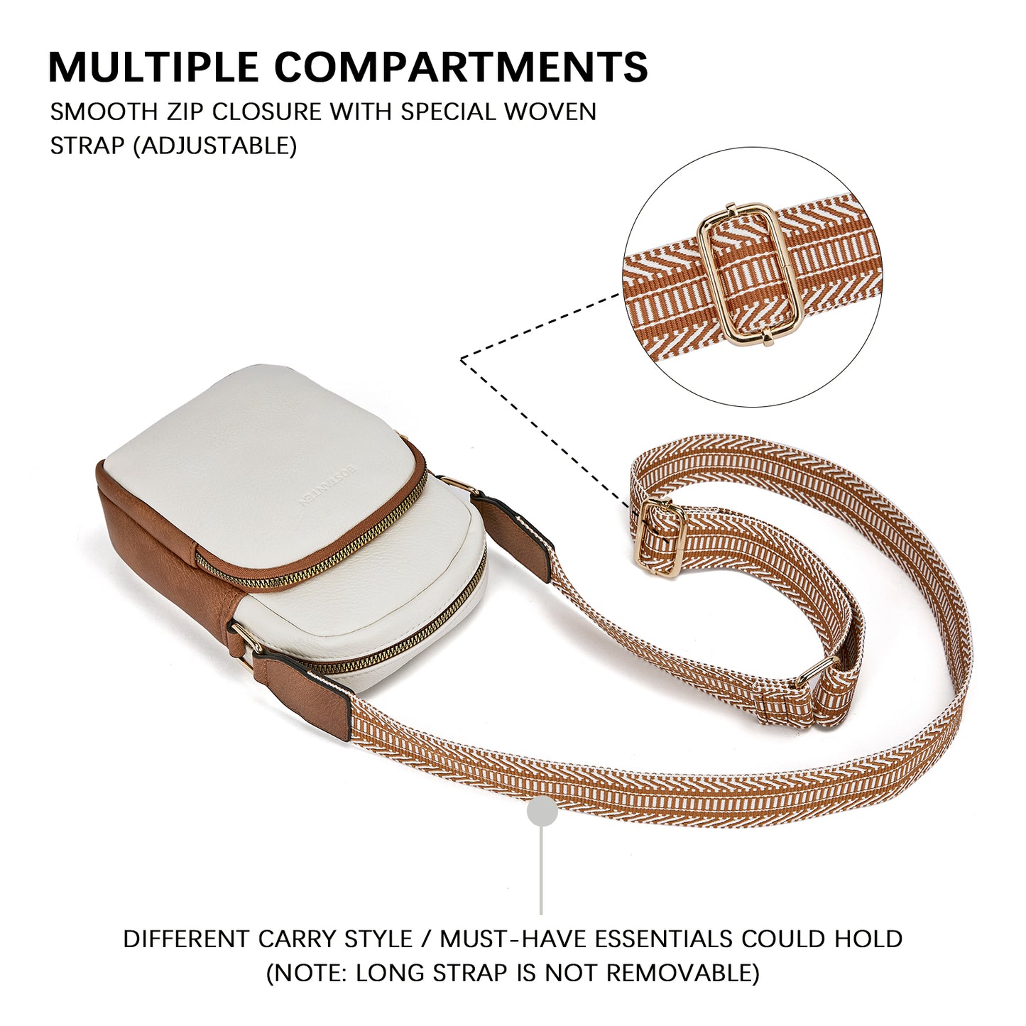 BOSTANTEN Small Crossbody Bags for Women Designer Zip Cell Phone Purse Shoulder Handbags Wallet with Card Slots