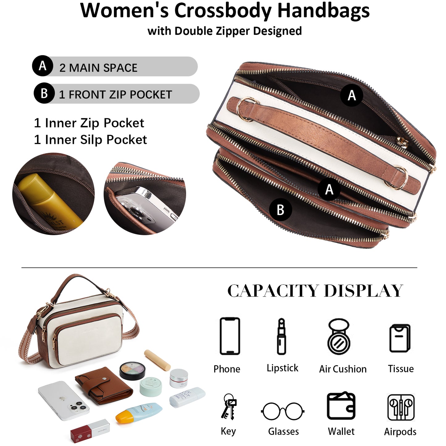 BOSTANTEN Crossbody Bags for Women Trendy Vegan Leather Purses Top Handle Shoulder Handbags with Wide Strap