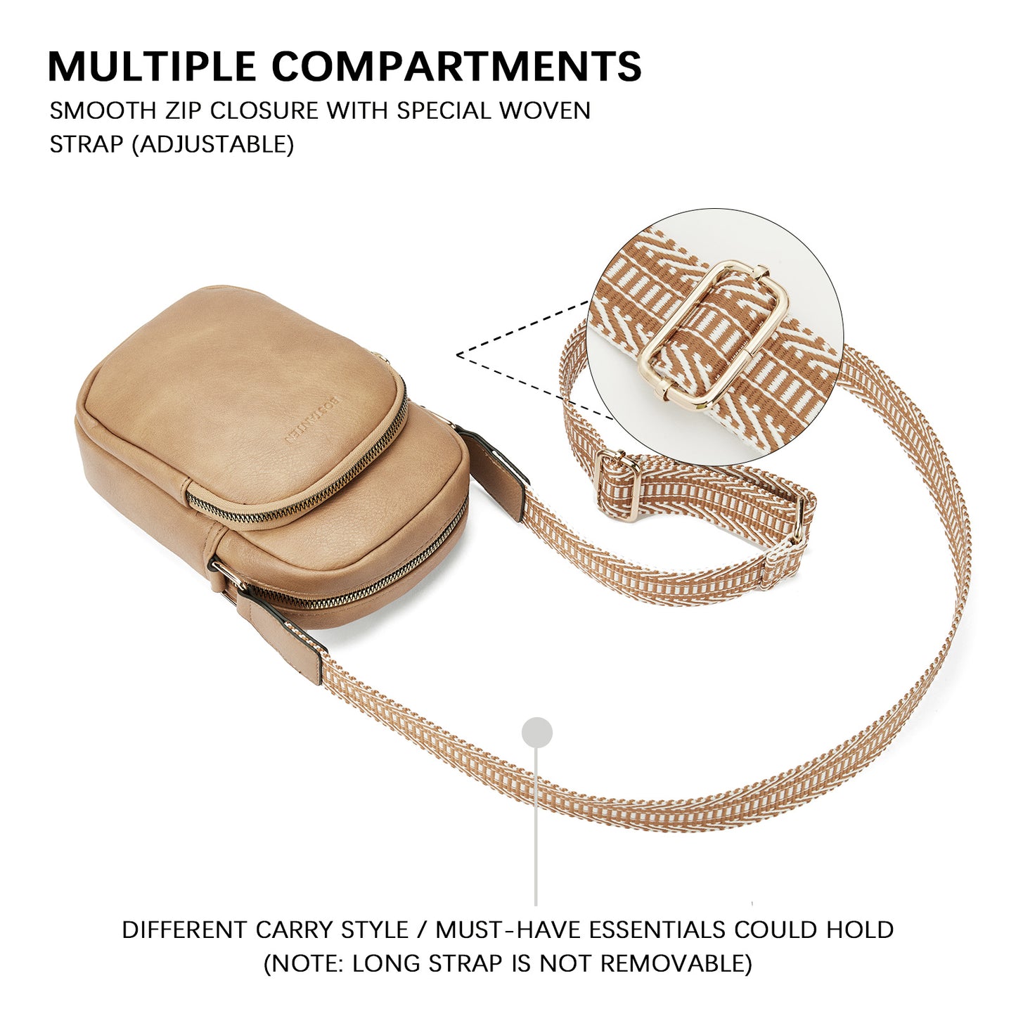 BOSTANTEN Small Crossbody Bags for Women Designer Zip Cell Phone Purse Shoulder Handbags Wallet with Card Slots