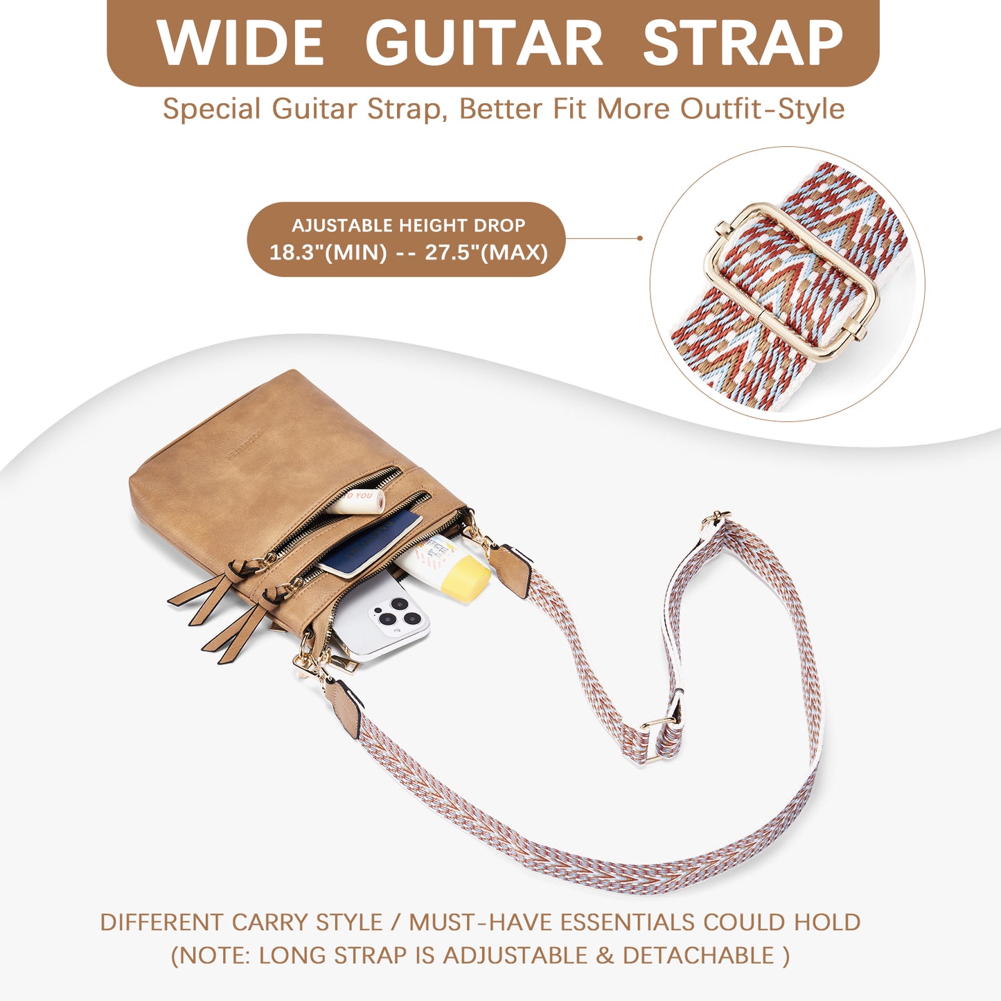 BOSTANTEN Small Crossbody Phone Purses for Women Crossbody Bags Trendy Leather Shoulder Handbag with Card Slots