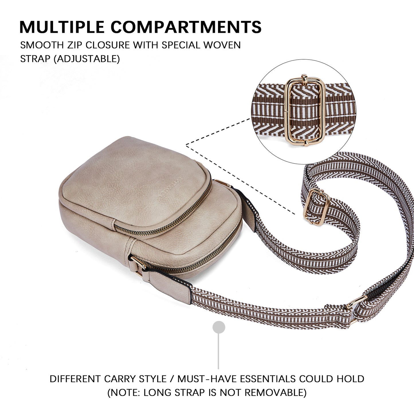 BOSTANTEN Small Crossbody Bags for Women Designer Zip Cell Phone Purse Shoulder Handbags Wallet with Card Slots