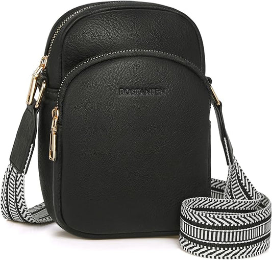 BOSTANTEN Small Crossbody Bags for Women Designer Zip Cell Phone Purse Shoulder Handbags Wallet with Card Slots