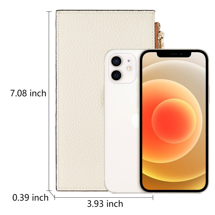 BOSTANTEN Leather Wallets for Women RFID Blocking Slim Bofild Purse Card Holder with Zipper Pocket